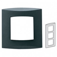 Plaque Design triple vert Entraxe 57mm anthracite