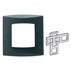 Plaque Design triple horiz./vert Entraxe 71mm anthracite