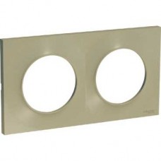 Plaque 2 postes horiz./vert. entraxe 71 mm - Titane