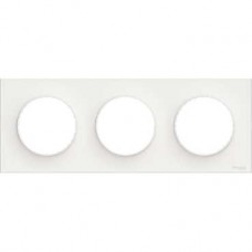 Plaque blanc 3 postes horizontaux ou verticaux entraxe 71 mm