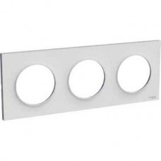 Plaque gris Pierre 3 postes horizontaux ou verticaux entraxe 71 mm