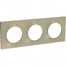 Plaque 3 postes horiz./vert. entraxe 71 mm - Titane