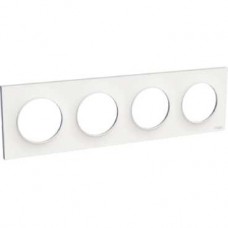 Plaque blanc 4 postes horizontaux ou verticaux entraxe 71 mm