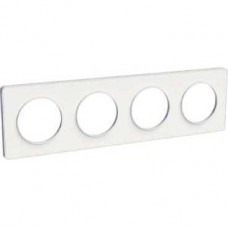 Plaque blanc 4 postes horizontaux ou verticaux entraxe 71 mm