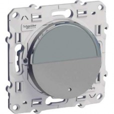 Poussoir avec porte-étiquette aluminium à vis