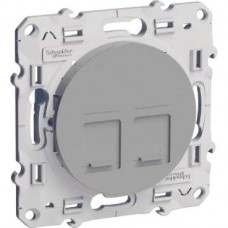 Prise double RJ45 aluminium grade 3 (multimédia) cat. 6 STP à vis