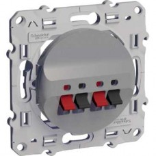 Prise haut-parleurs aluminium 2 sorties