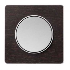 Plaque wenge avec liseré aluminium 1 poste