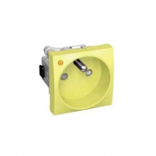 Prise 2P+T ROTO jaune lumineuse