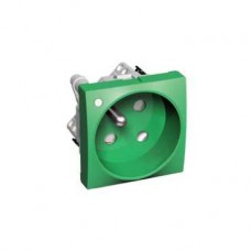 Prise 2P+T ROTO vert lumineuse détrompage