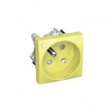 Prise 2P+T ROTO jaune lumineuse détrompage