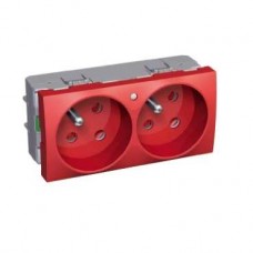 Prise bloc double 2P+T 45° détrompage lumineuse