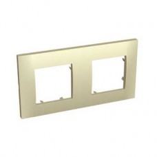 Plaque 2 postes horizontaux marbre