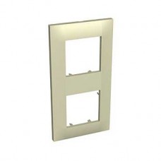 Plaque 2 postes montage vertical entaxe 71mm marbre