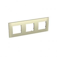 Plaque 3 postes montage horizontal entaxe 71mm marbre