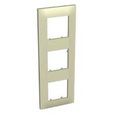 Plaque 3 postes montage vertical entaxe 71mm marbre