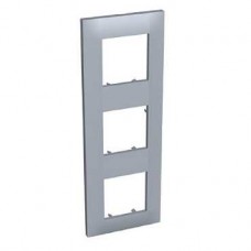Plaque 3 postes montage vertical entaxe 71mm schiste