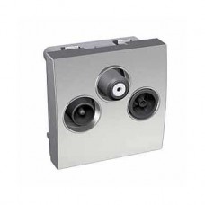 Prise TV FM SAT 1E 3S aluminium