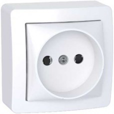 Prise de courant 2P connexion rapide avec cadre saillie, blanc polaire