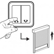 Double va-et-vient cde directe moteur/volet roulant Prog Plexo composable blanc