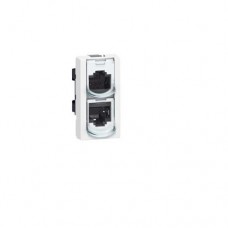 Prise doubleur Ethernet/Ethernet RJ 45 - UTP - 8 contacts - 1 module - LCS²