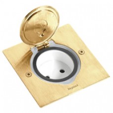 Réceptacle pour prise de sol carrée - Bronze