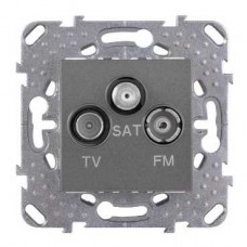 Prise TV/FM/SAT 2M Graphite