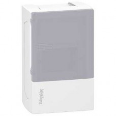 Coffret 1 rangée 4M saillie PT avec bornier de terre