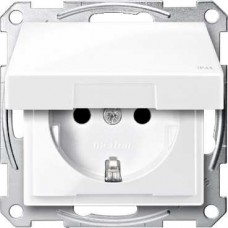 Prise SCHUKO couv. IP44-Blanc actif brillant