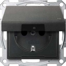 Prise SCHUKO couv. IP44-Anthracite