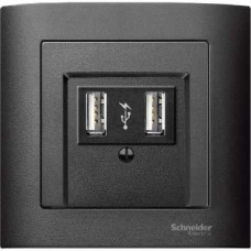 Enjoliveur de prise HP avec ouverture rectangulaire anthracite