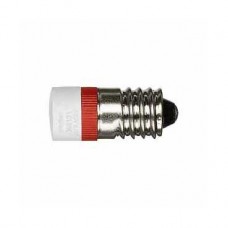 Lampe à LED E 10 CA 24V rouge