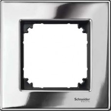 Plaque simple plan métal chrome brillant