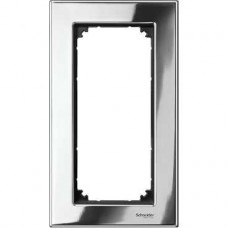 Plaque jumelle plan métal chrome brillant