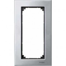 Plaque jumelle plan métal argent platine