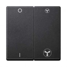 Enjoliveur double pour interrupteur VMC anthracite