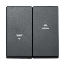 Enjoliveur pour interrupteur et poussoir pour volet roulant anthracite