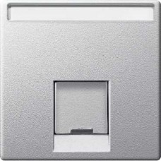 Enjoliveur pour prise RJ45 simple aluminium
