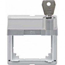 Adaptateur avec volet porte étiquette et serrure aluminium