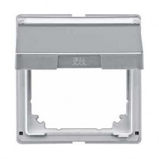 Adaptateur avec volet porte-etiquette aluminium