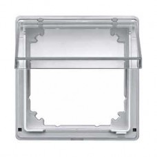 Adaptateur avec volet transparent aluminium