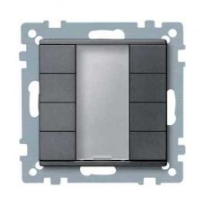 8 x Bouton poussoir anthracite