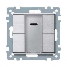 8 x Bouton poussoir IR aluminium