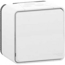 Va et vient - complet saillie - IP55 - IK08 connexion auto - blanc