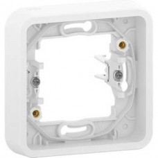 Cadre 1 poste à griffes - encastré - IP55 - IK08 - blanc