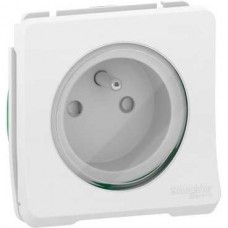 Prise courant 2P+T - composable - IP55 IK08 - connex auto - blanc