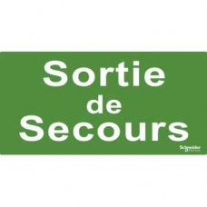 Lot de 10 étiquettes sortie de secours 75x160mm