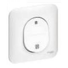 Ovalis - Bouton poussoir pour VMC - 2 vitesses avec plaque Blanc