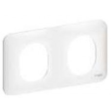 Plaque de finition 2 postes horizontaux
