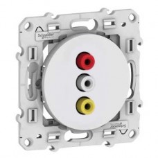 Prise triple RCA blanc